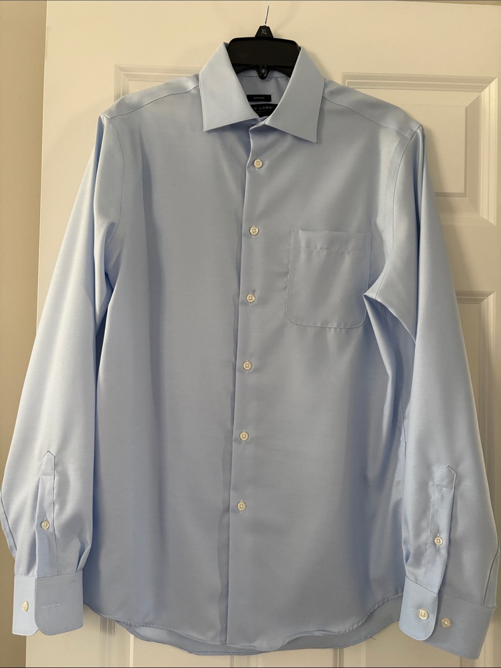 Pronto Uomo Light Blue Dress Shirt - Spread Collar, Chest Pocket